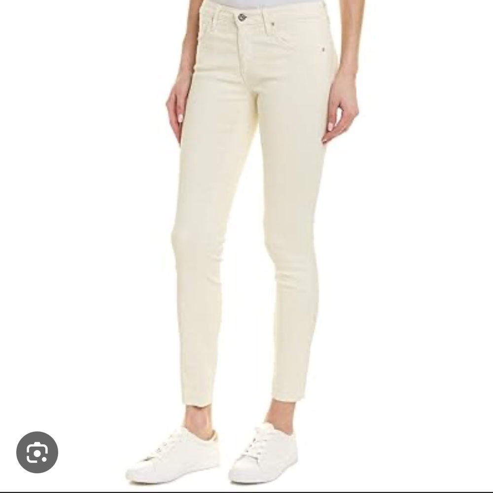 ADRIANO GOLDSCHMIED The Absolute Legging Extreme Skinny Pant Cream Colour SZ 28”